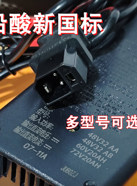 龙源泉铅酸新国标L8充电器石墨烯48V60V72V20AH12AH新国标头2+2口