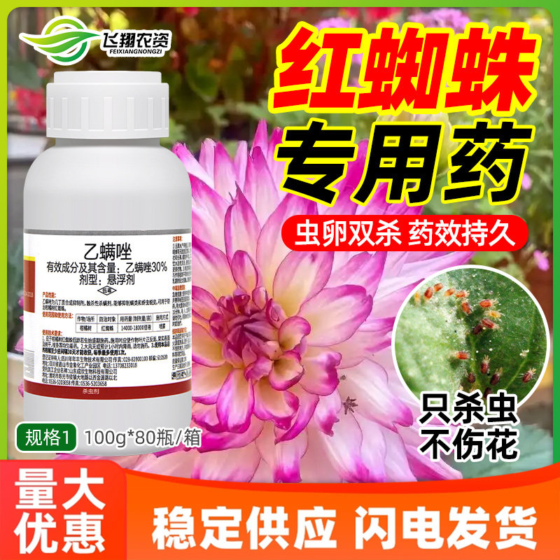 红蜘蛛专用杀虫药30%乙螨唑花卉月季花病虫害霜语虫卵双杀螨虫剂