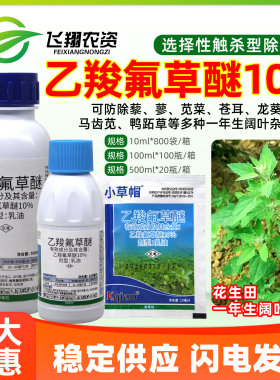 小草帽10%乙羧氟草醚花生田马齿苋苍耳龙葵一年生阔叶杂草除草剂