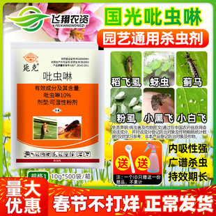 国光吡虫啉杀虫剂小白药月季蚜虫多肉小黑飞稻飞虱毙克植物除虫药