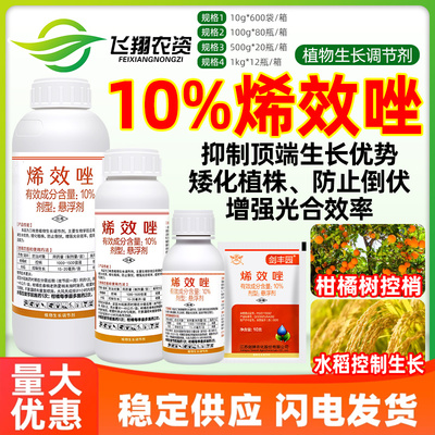 江苏剑牌剑丰园10%烯效唑柑橘控梢水稻控旺矮壮素植物生长调节剂