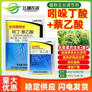 兰月2%吲哚丁酸萘乙酸水稻移栽返青壮苗增产爱根生植物生长调节剂