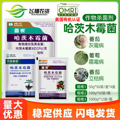 美国拜沃 哈茨木霉菌 番茄灰霉病黄瓜霜霉病立枯病有机农药杀菌剂
