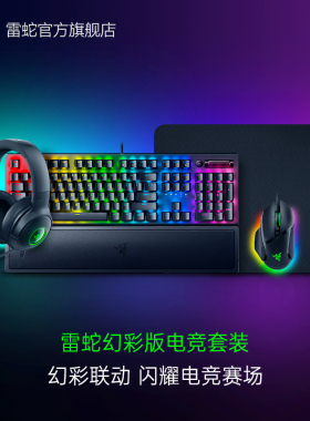 Razer雷蛇黑寡妇蜘蛛V3巴塞V3游戏守望机械键盘鼠标RGB幻彩版套装