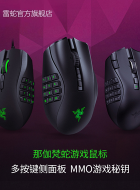 Razer雷蛇那伽梵蛇Naga无线专业电竞游戏鼠标有线RGB宏可更换侧键