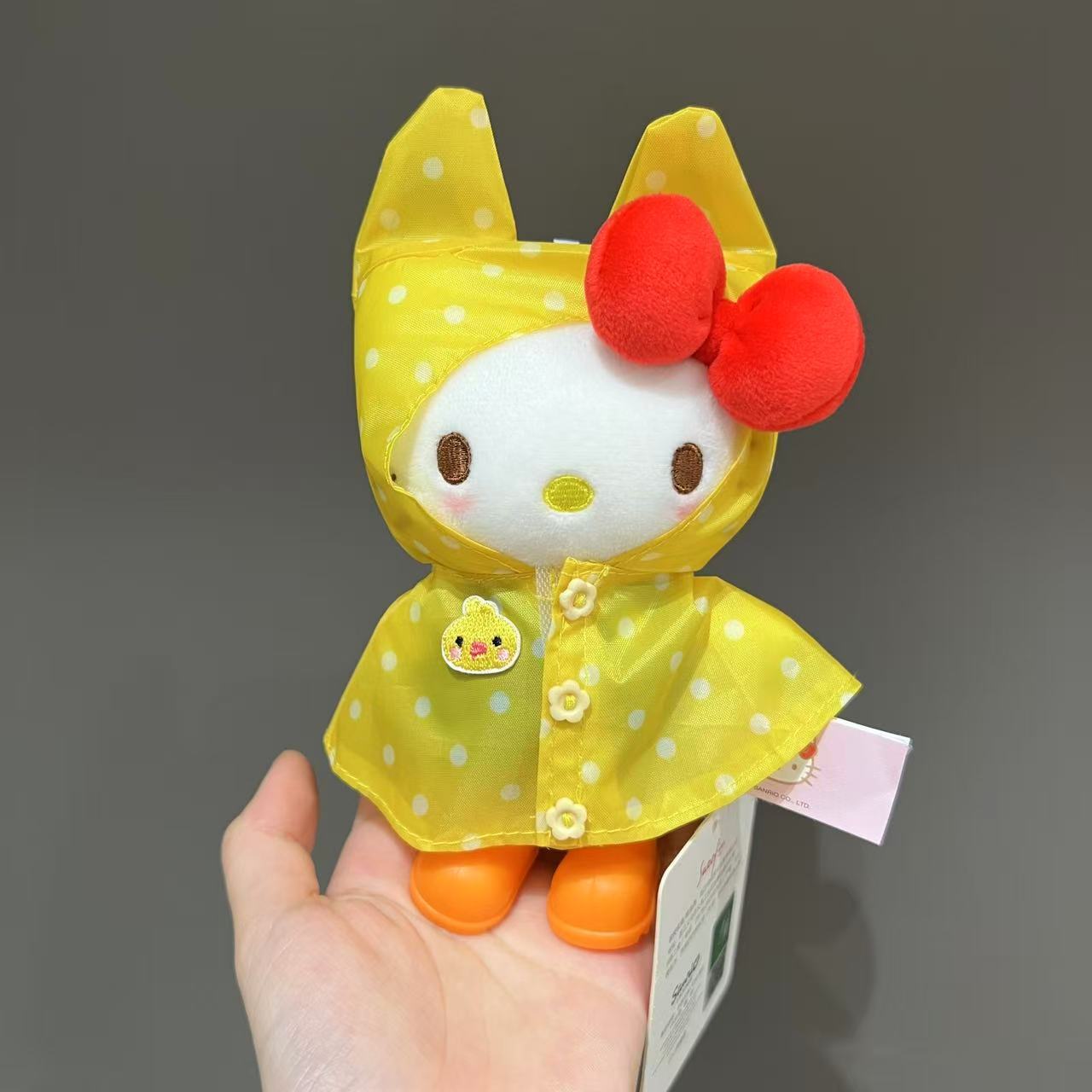 日本正版小黄鸭雨衣kitty
