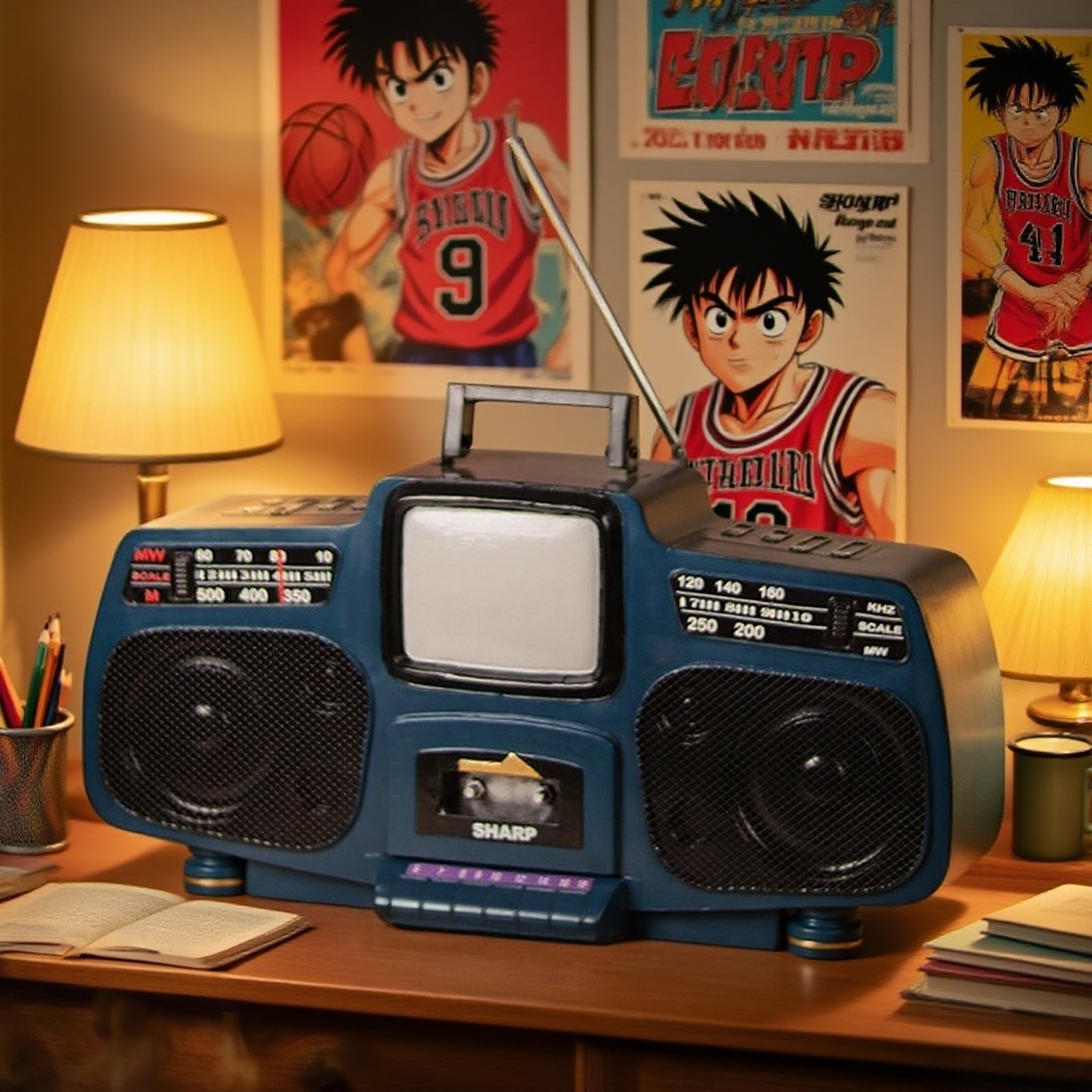 708090年代磁带录音机收音机摆件古董复古怀旧模型走秀拍摄道具