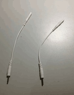 电极片连接线 理疗贴按摩器转换线 理疗仪按摩仪配件 两根的价格