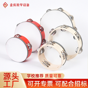 儿童小铃鼓木制铃鼓手鼓幼儿园老师用手鼓奥尔夫乐器婴儿手拍鼓