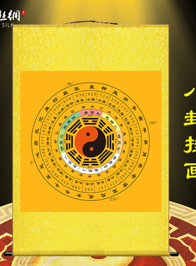 五行太极八卦图挂画二十四节气经络十二时辰周易易经中医养生卷轴