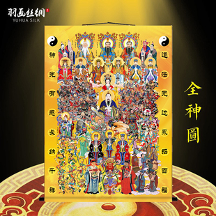 道家全佛图全神图全堂佛药师佛如来佛祖三清天尊祖师玉帝四御挂画