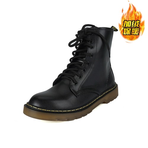 足色马丁靴黑色橡胶系带