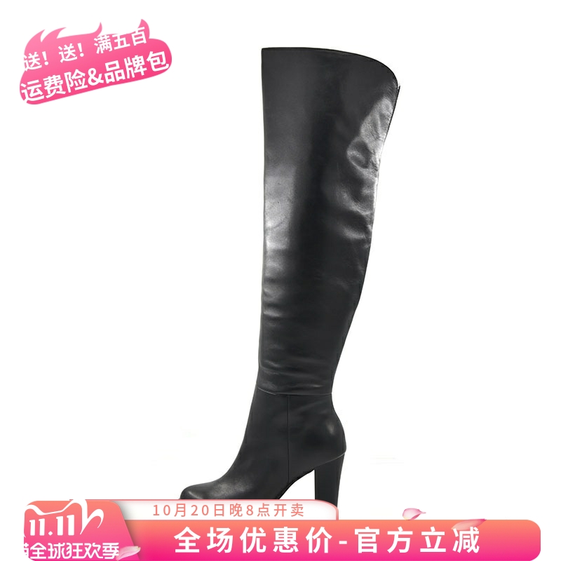 全头层牛皮全皮过膝靴高跟品牌靴