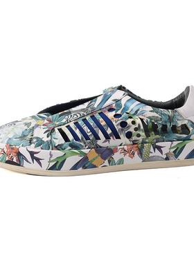 35头层牛皮shellys英国 猪皮田野风格银色单鞋女士印花休闲鞋镂空