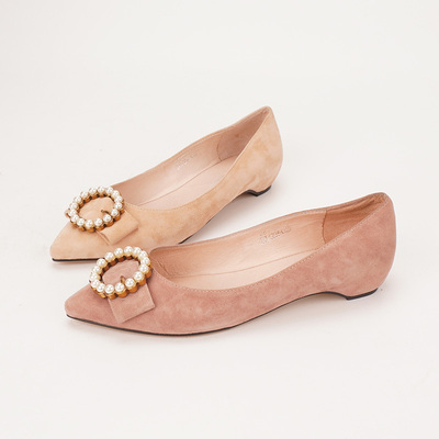 SHELLYS优雅珍珠绒面女鞋