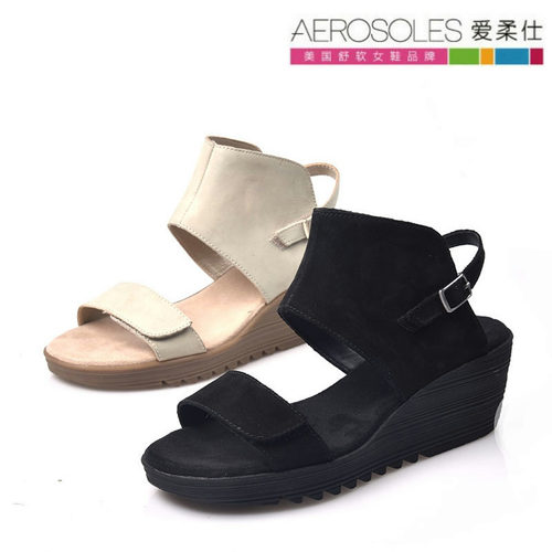 专柜正品美国爱柔仕真皮舒适凉鞋