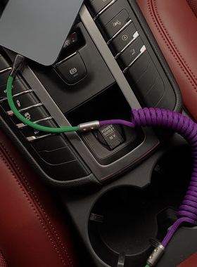 玩物有志弹簧线充电线iphone17适用于苹果1614carplay60W快充车载