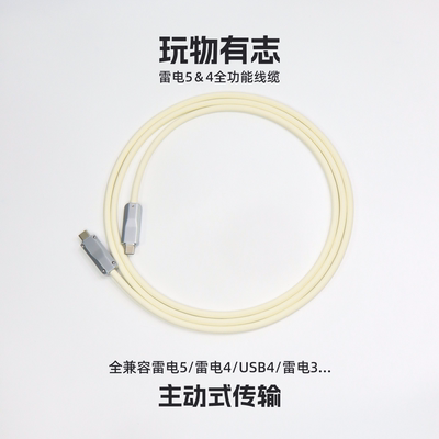 玩物有志雷电5主动式雷电4数据线全功能type-c显卡坞3米长距离线