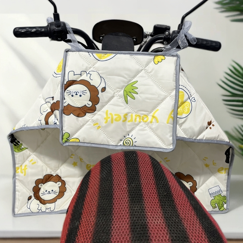 电动车挡风被加绒春秋机车电动车防水防风罩薄分体简约外卖车护腿