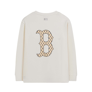 刺绣宽松纯棉外套 春秋季 MLB韩国2025新款 圆领卫衣老花B字男女同款