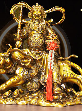 赵公明武财神摆件招财骑虎供奉家居神像家用客厅公司店铺开业送礼