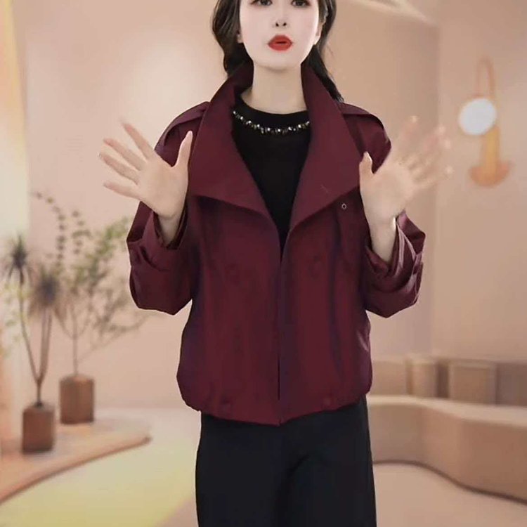爆款外套女2026春秋新款小个短外套