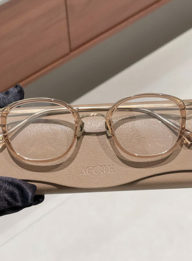 韩国设计师品牌ACCRUE Randy文青男文艺板材手工方框眼镜潮高度数