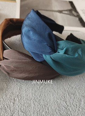 jinmuke东大门打结拼色中间发饰
