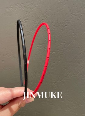 JINMUKE韩国进口发饰头饰简约百搭气质彩色纯色带钻发箍头箍发卡