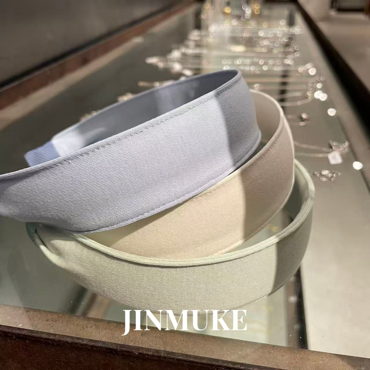 JINMUKE韩国进口发饰品气质简约百搭纯色运动休闲宽发箍头箍发卡