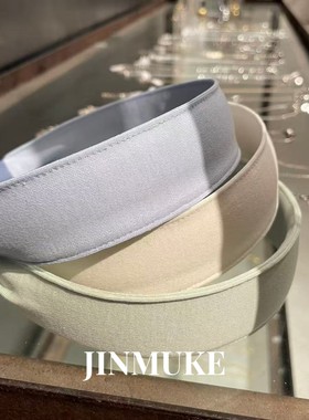 JINMUKE韩国进口发饰品气质简约百搭纯色运动休闲宽发箍头箍发卡