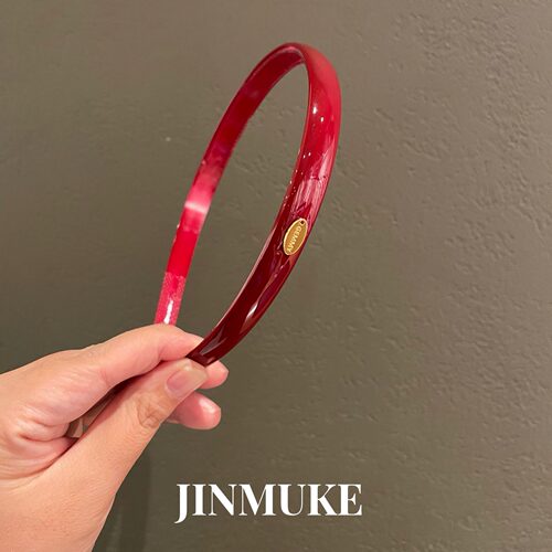JINMUKE韩国进口时尚发饰头饰新款红色金标发箍头箍发卡新品女