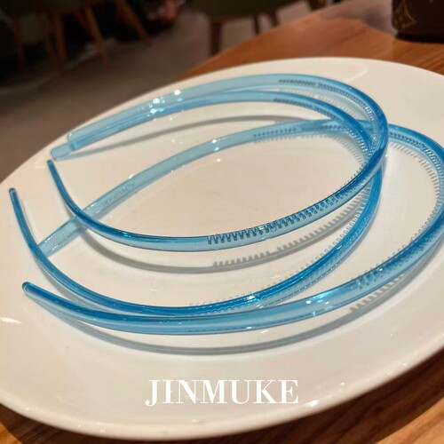 JINMUKE韩国进口发饰头饰气质百搭AZ透明蓝细发箍头箍发卡新品