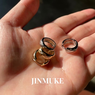 JINMUKE韩国进口时尚个性耳饰小众菱形气质ins风耳钉耳环耳扣新