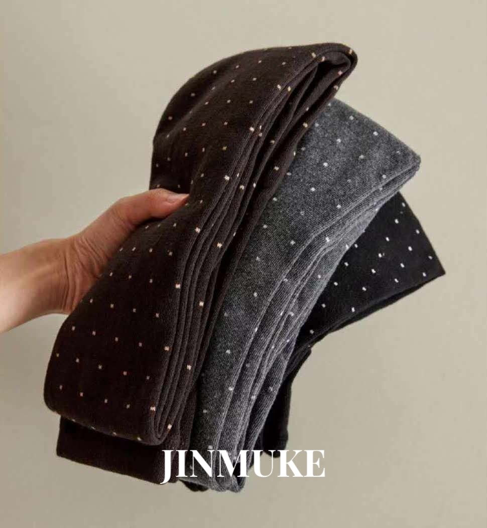 JINMUKE韩国进口新款气质百搭波点棉袜连裤袜打底袜