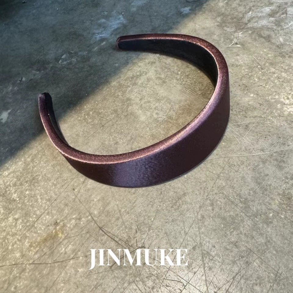 JINMUKE韩国饰品进口发饰气质棕宽边纯色发箍头箍发卡新品
