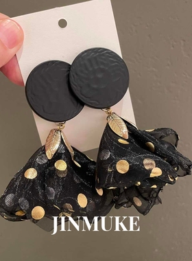 JINMUKE韩国进口闪亮体质特色不对称夸张个性耳环发圈新品