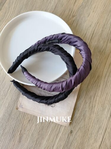 JINMUKE韩国褶皱特别紫色发箍