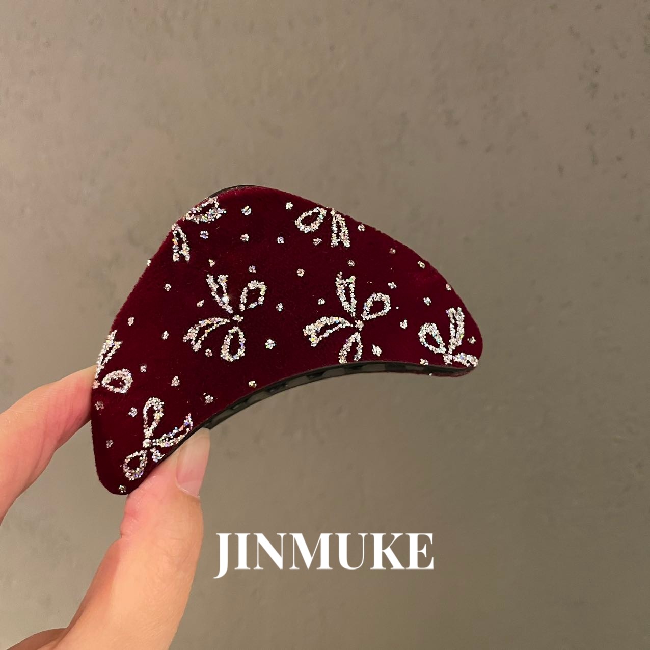 JINMUKE韩国进口发饰品新款气质蝴蝶结亮闪红色抓夹发抓,饰品/流行首饰/时尚饰品新,发饰,淘宝优惠券,粉丝福利购,淘宝优惠卷