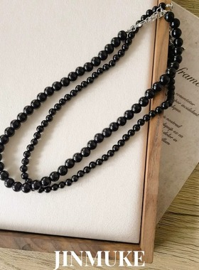 fever同款简单黑玛瑙项链