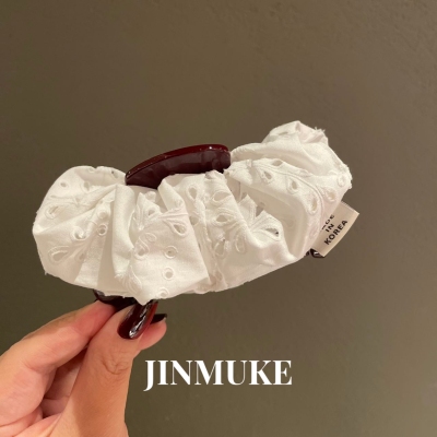 JINMUKE韩国进口发饰头饰镂空蕾丝肥肠圈基础网红抓夹发抓新品