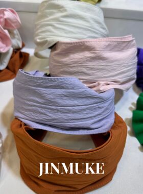 JINMUKE韩国进口发饰头饰颜色非常好看褶皱布艺宽边发箍头箍发卡