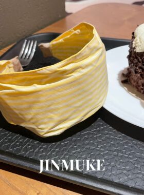 JINMUKE韩国进口发饰头饰新款条纹特别黄色发箍气质头箍发卡新品