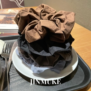 JINMUKE韩国进口发饰品ins新款复古气质暗色系大肠圈头绳发圈发绳