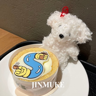 JINMUKE韩国进口发饰头饰秋冬毛绒小熊挂件钥匙扣包包挂饰新品