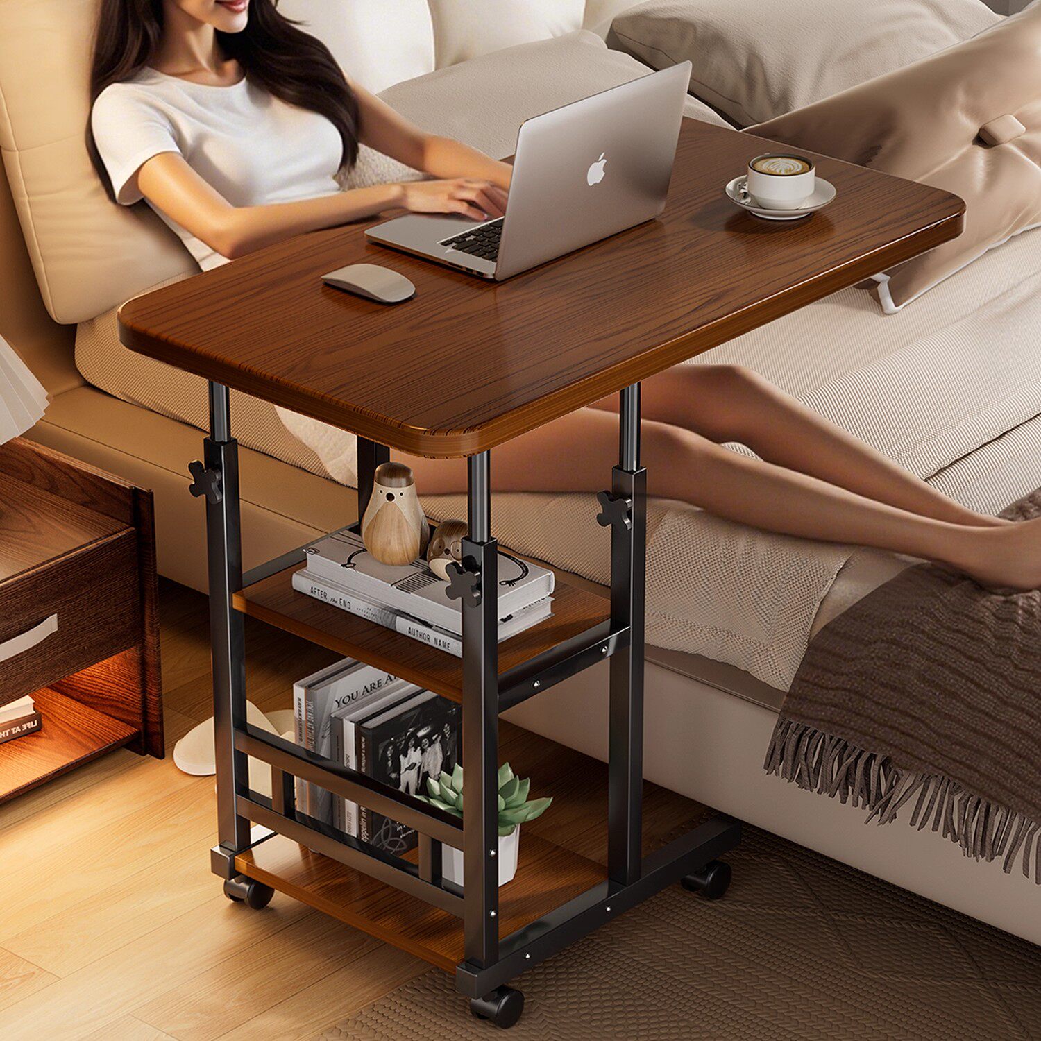 日本进口床边桌可移动小桌子