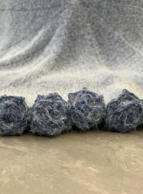 法式99朵玫瑰花拉舍尔毛毯钩织成品150cm加厚盖毯DIY材料包高颜值