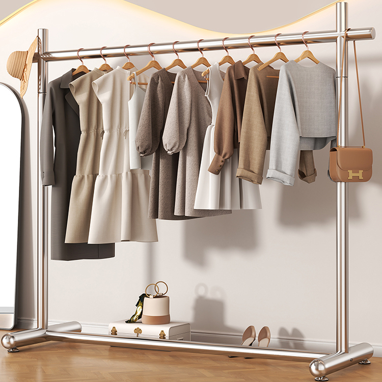 永焱不锈钢落地双杆晾衣架