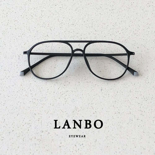 街头双梁雅痞男女飞行员近视眼镜