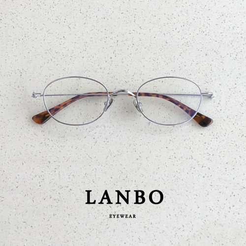 超轻钛架10g复古椭圆近视眼镜